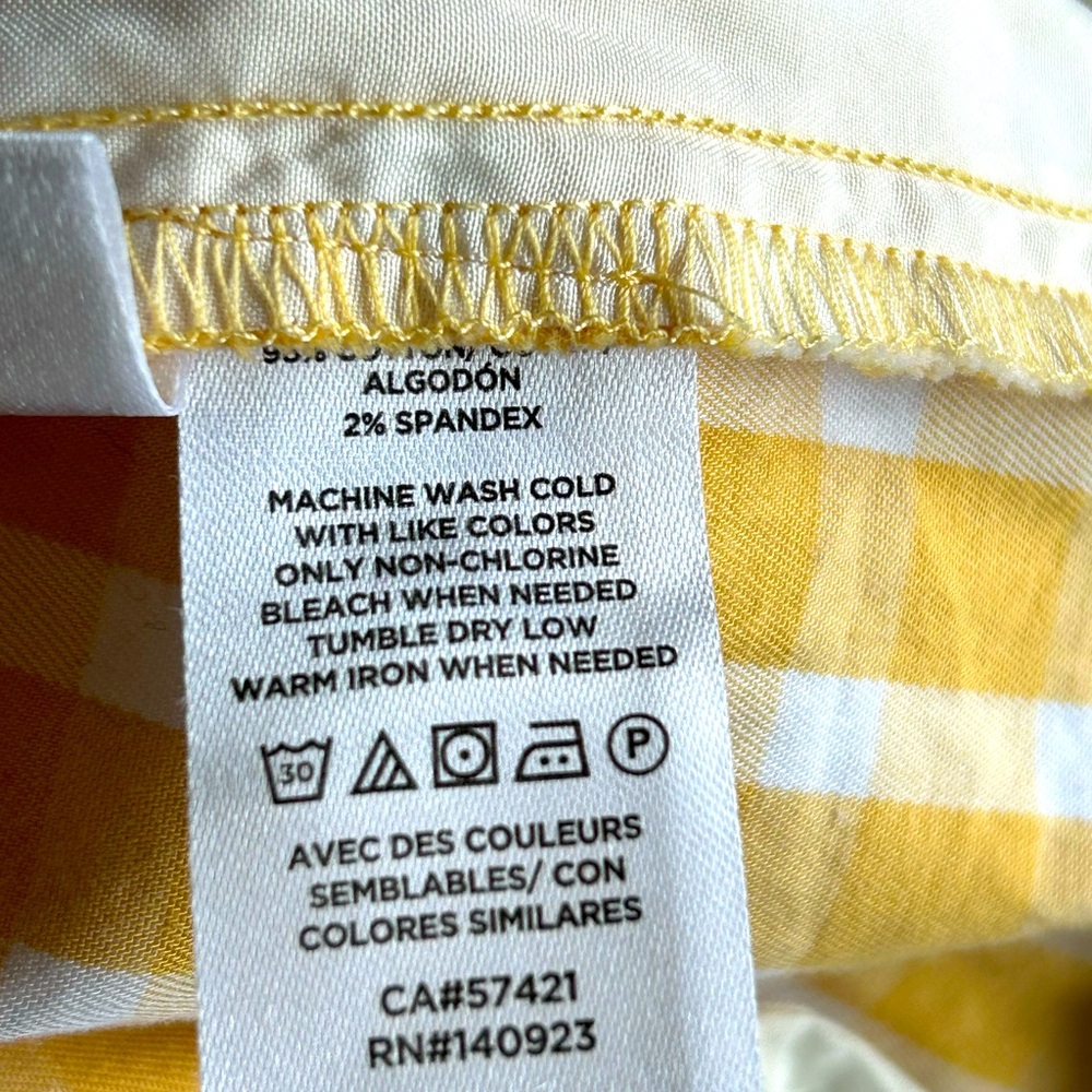 Ann Taylor Yellow Checkered Women's - Picture 7 of 8